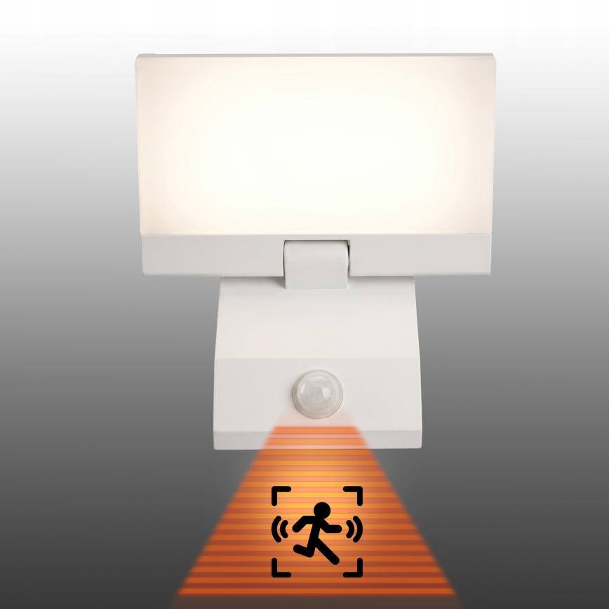 Aplica de perete LED pentru exterior cu senzor de mișcare LED/18W/230V IP44 albă