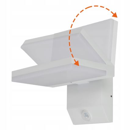 Aplica de perete LED pentru exterior cu senzor de mișcare LED/18W/230V IP44 albă