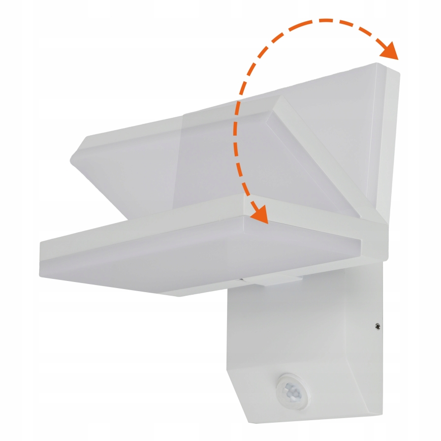 Aplica de perete LED pentru exterior cu senzor de mișcare LED/18W/230V IP44 albă