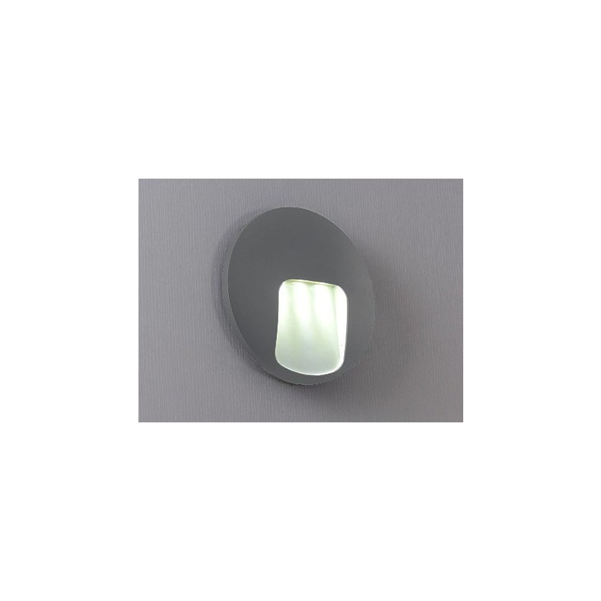Aplică LED de perete pentru exterior DACU, 3W, 230V, IP54, gri