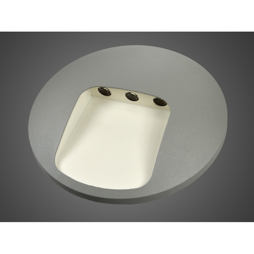 Aplică LED de perete pentru exterior DACU, 3W, 230V, IP54, gri