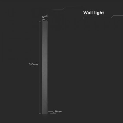 Aplică LED de perete pentru exterior LED/10W/230V 4000K IP65 51 cm negru