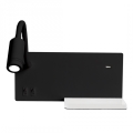 Aplică LED de perete SHELF LED/4W+LED/5W+LED/2W/230V neagră