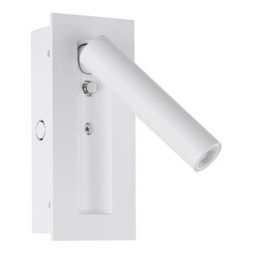 Aplică LED de perete, spot, 2W, 230V, 3000K, alb
