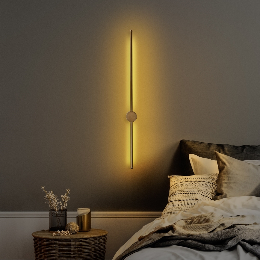 Aplică LED de perete SWORD, 13W/230V, 3000K, auriu mat