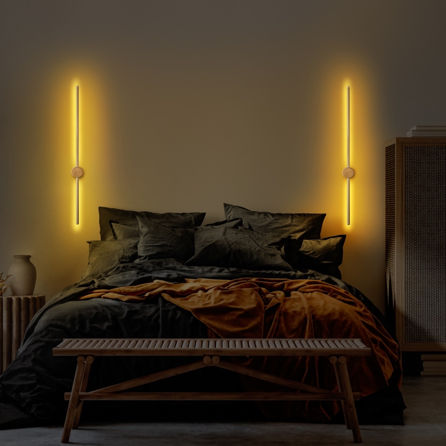 Aplică LED de perete SWORD, 13W/230V, 3000K, auriu mat