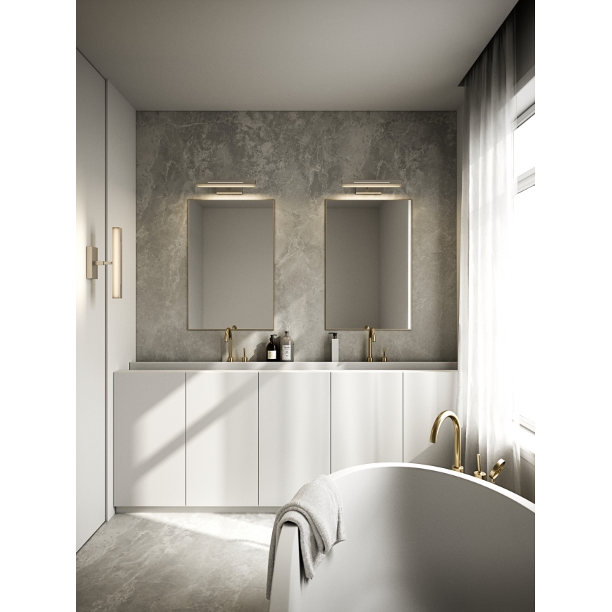 Aplică LED dimabilă pentru oglindă de baie Nordlux OTIS LED/14W/230V IP44 40 cm argintiu