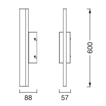 Aplică LED tactilă dimabilă pentru oglindă Ledvance ORBIS MIRROR LED/10W/230V 60 cm 3000/4000K IP44