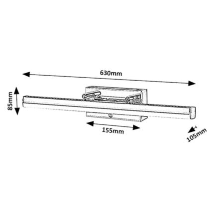 Aplică LED dimabilă pentru tablouri LED/20W/230V IP44 3000/4000/6000K 63 cm Rabalux