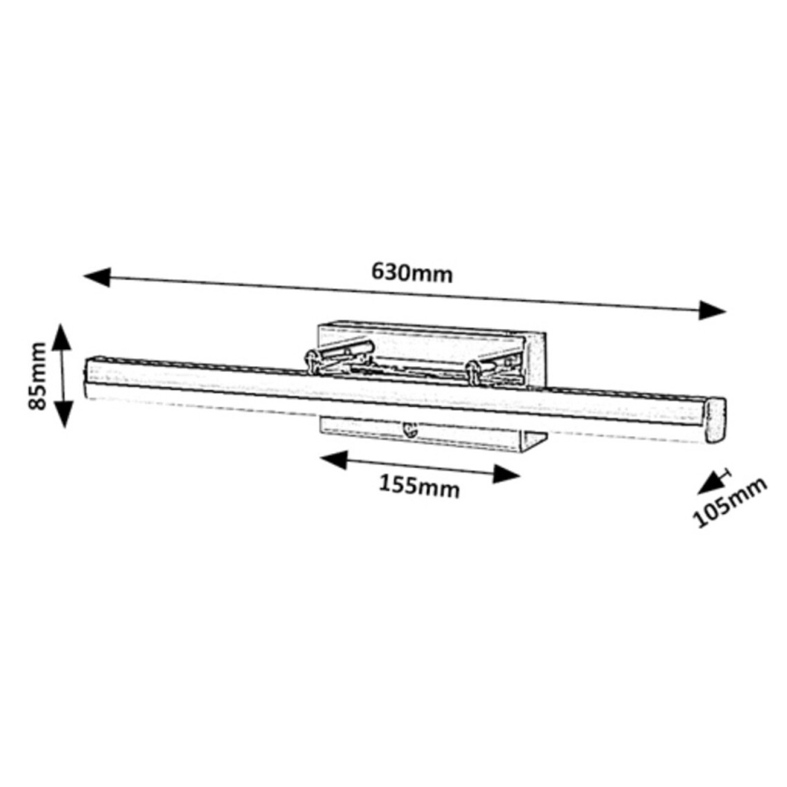 Aplică LED dimabilă pentru tablouri LED/20W/230V IP44 3000/4000/6000K 63 cm Rabalux