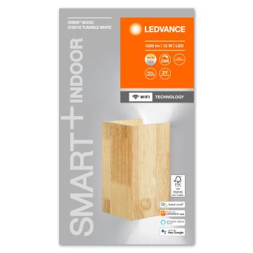 Aplică LED dimabilă SMART+ WOOD LED/12W/230V 3000-6500K Wi-Fi Ledvance
