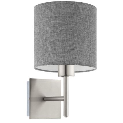 Aplică LED Eglo TUNJA 1xE27/60W/230V crom mat/gri