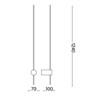 Aplică LED ESSENCE LED/20W/230V negru Ideal Lux