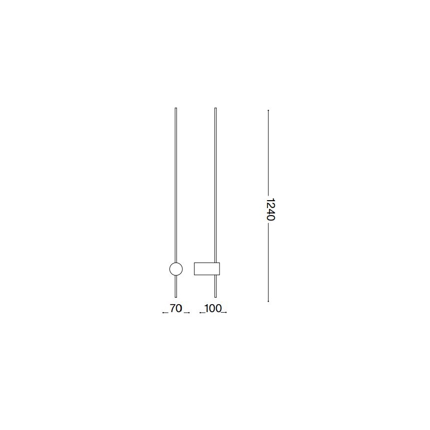Aplică LED ESSENCE LED/20W/230V negru Ideal Lux