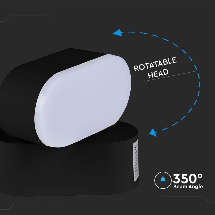 Aplică LED flexibilă de exterior LED/5W/230V 4000K IP65 negru