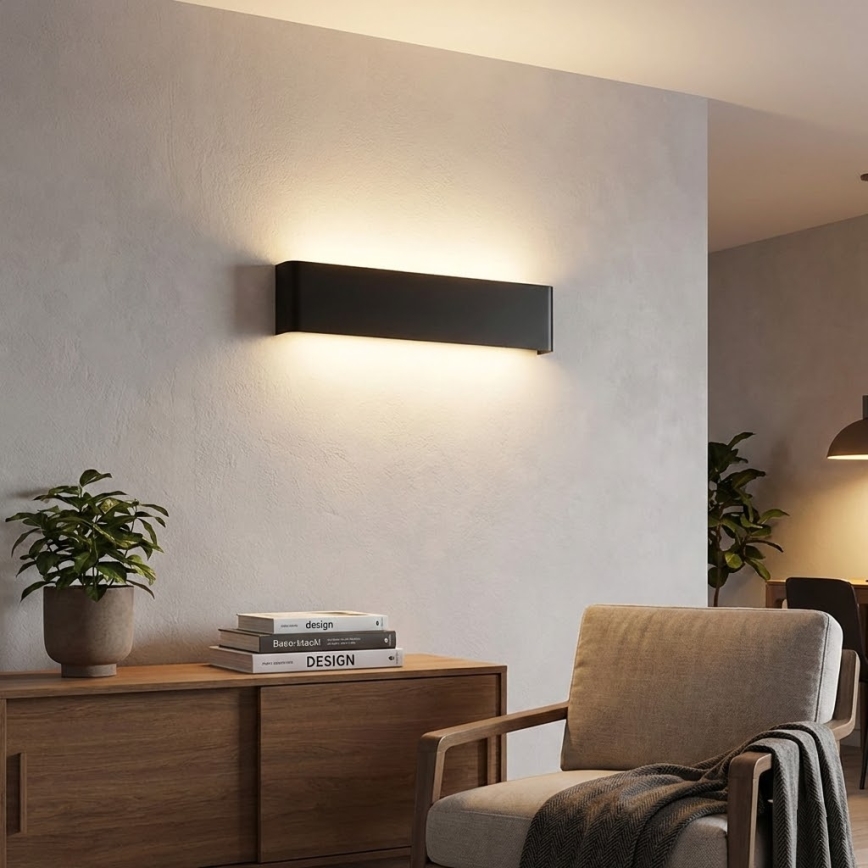 Aplică LED Ideal Lux DELTA LED/19,5W/230V 3000K 61 cm CRI 90 negru