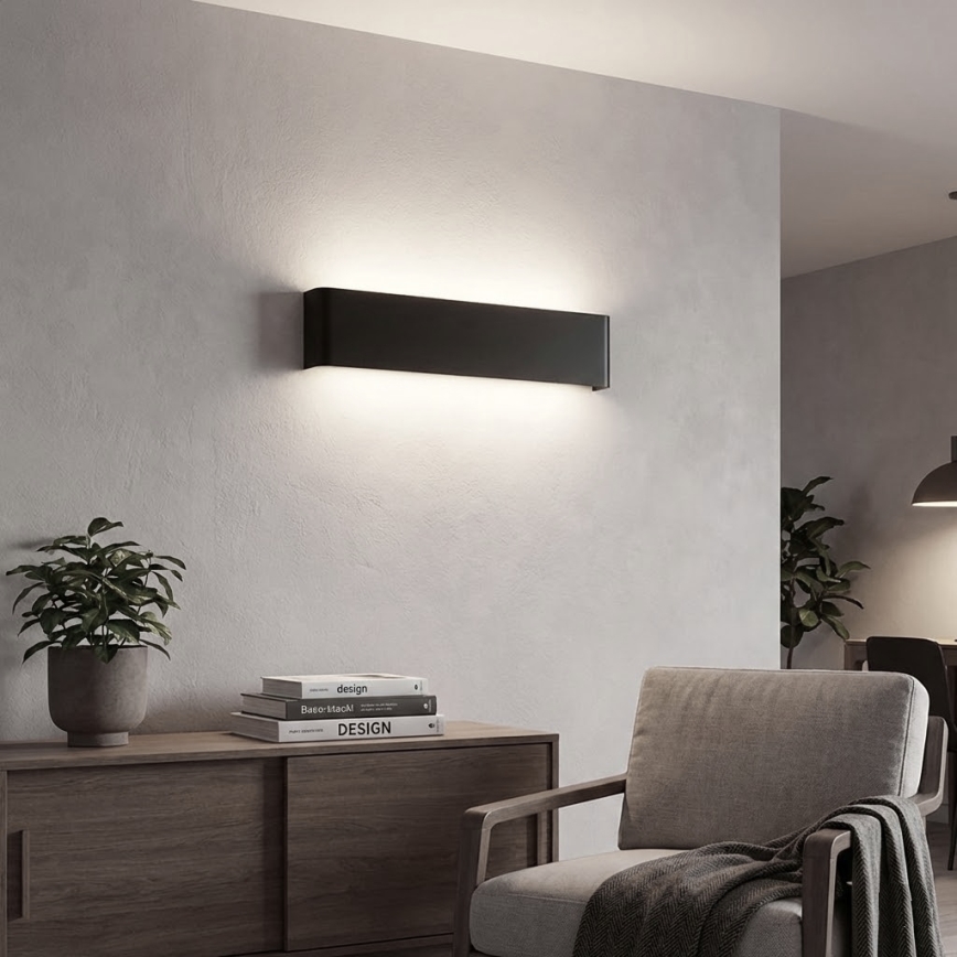 Aplică LED Ideal Lux DELTA LED/19,5W/230V 4000K 61 cm CRI 90 negru