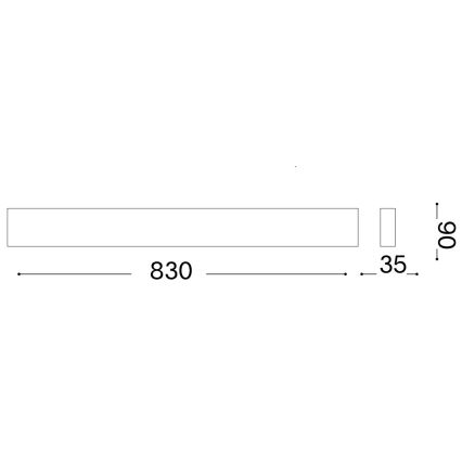 Aplică LED Ideal Lux DELTA LED/30W/230V 3000K 83 cm CRI 90 alb