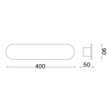Aplică LED Ideal Lux ECHO LED/20W/230V 40 cm CRI 90 alamă