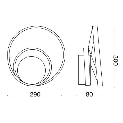 Aplică LED Ideal Lux OZ LED/28W/230V alb