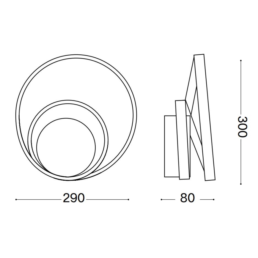 Aplică LED Ideal Lux OZ LED/28W/230V alb