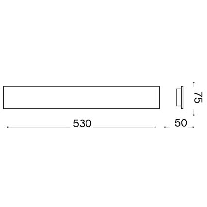 Aplică LED Ideal Lux ZIG ZAG LED/23W/230V 53 cm alb