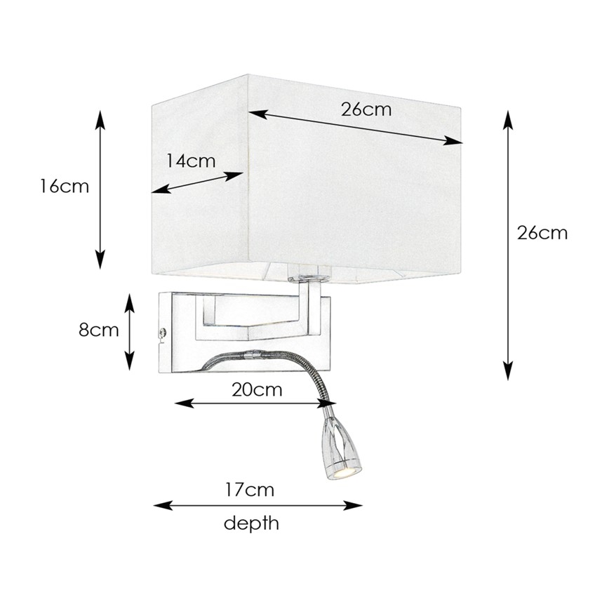 Aplică LED Markslöjd 106308 SAVOY LED/3W+E27/60W/230V