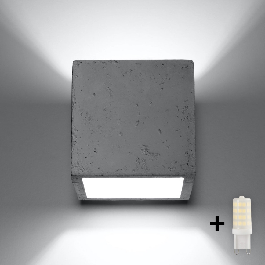 Aplică LED MURO 1xG9/3,5W/230V beton Brilagi