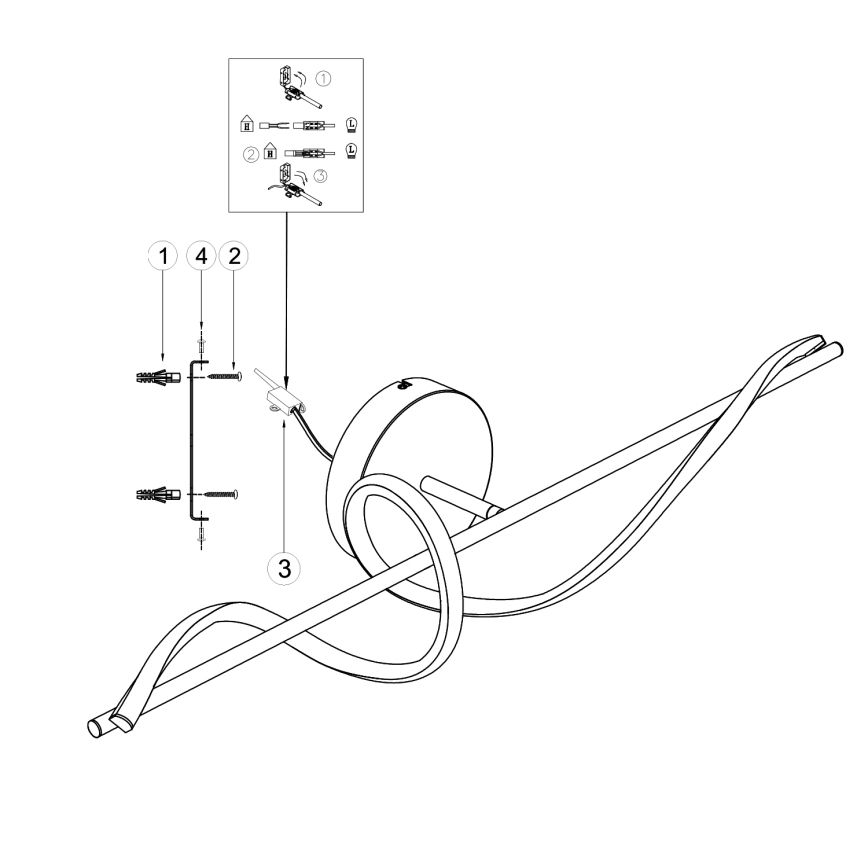 Aplică LED ONLI TWIST LED/25W/230V 4000K negru