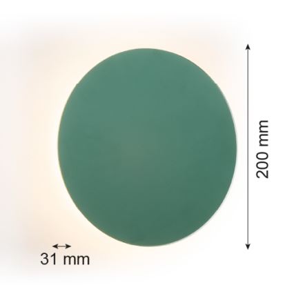 Aplică LED OREGON PLUS LED/4,5W/230V 3000K 20 cm verde Argon 8324