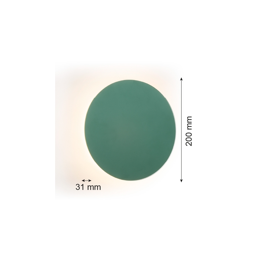 Aplică LED OREGON PLUS LED/4,5W/230V 3000K 20 cm verde Argon 8324