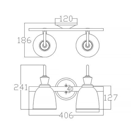 Aplică LED pentru baie CORA 2xG9/3W/230V IP44 Elstead KL-CORA2-BATH