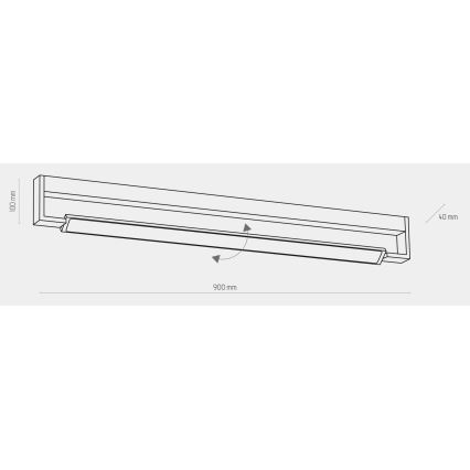 Aplică LED pentru baie DEKSTER LED/36W/230V IP44 neagră