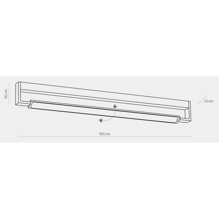 Aplică LED pentru baie DEKSTER LED/36W/230V IP44 neagră
