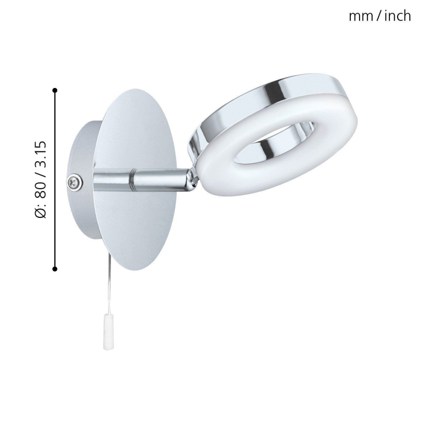 Aplică LED pentru baie Eglo 94756 GONARO 1xLED/3,8W/230V IP44