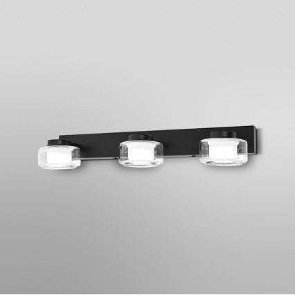 Aplică LED pentru baie Ledvance ORBIS FLAME 3xLED/5,5W/230V 3000/4000K IP44 negru