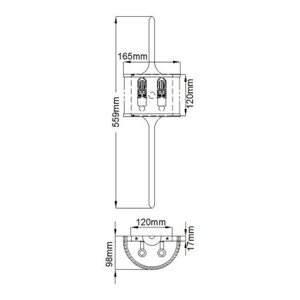Aplică LED pentru baie MONA 2xG9/3,5W/230V IP44 Elstead KL-MONA-S-PC