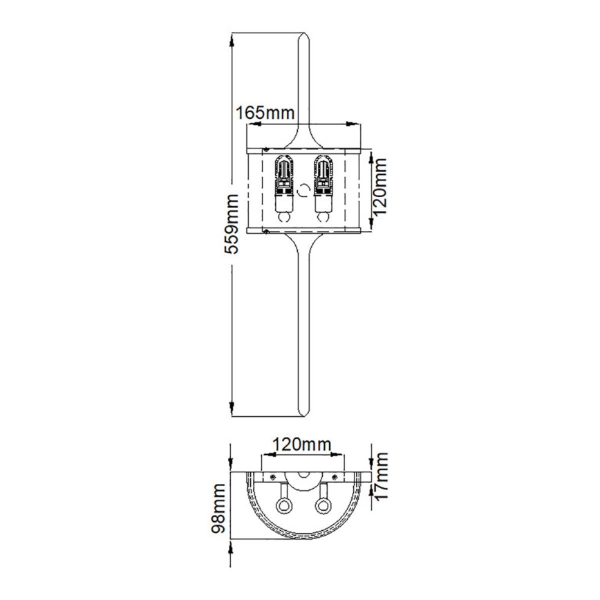 Aplică LED pentru baie MONA 2xG9/3,5W/230V IP44 Elstead KL-MONA-S-PC