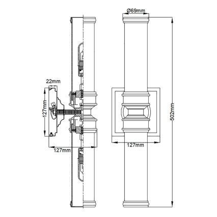 Aplică LED pentru baie PAYNE 2xG9/3W/230V IP44 Elstead FE-PAYNE2-BATH