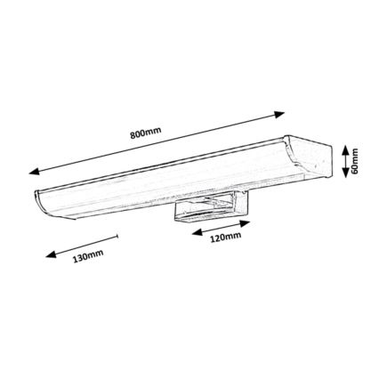 Aplică LED pentru baie Rabalux LED/13,5W/230V IP44