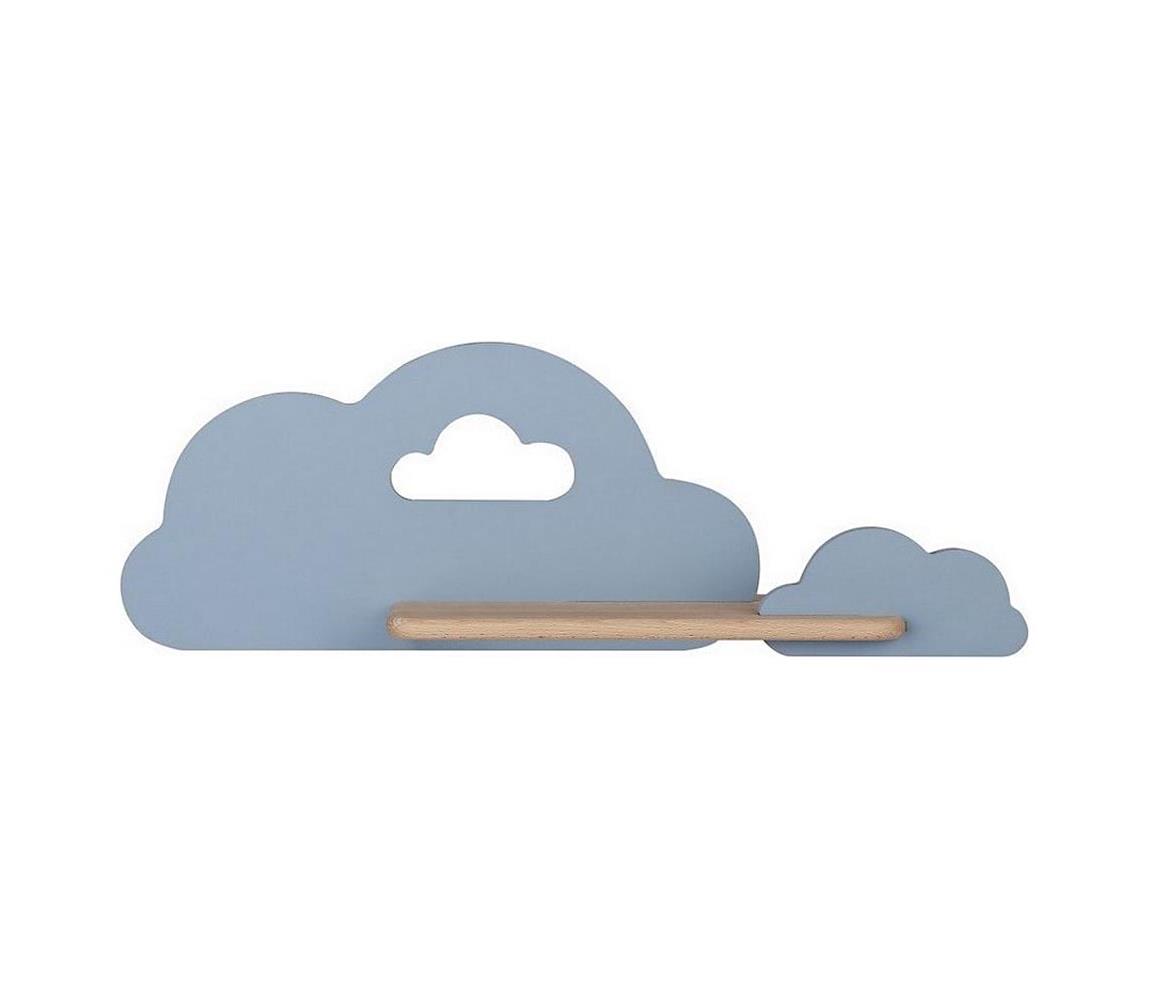 Aplică LED pentru copii cu raft CLOUD LED/5W/230V albastră