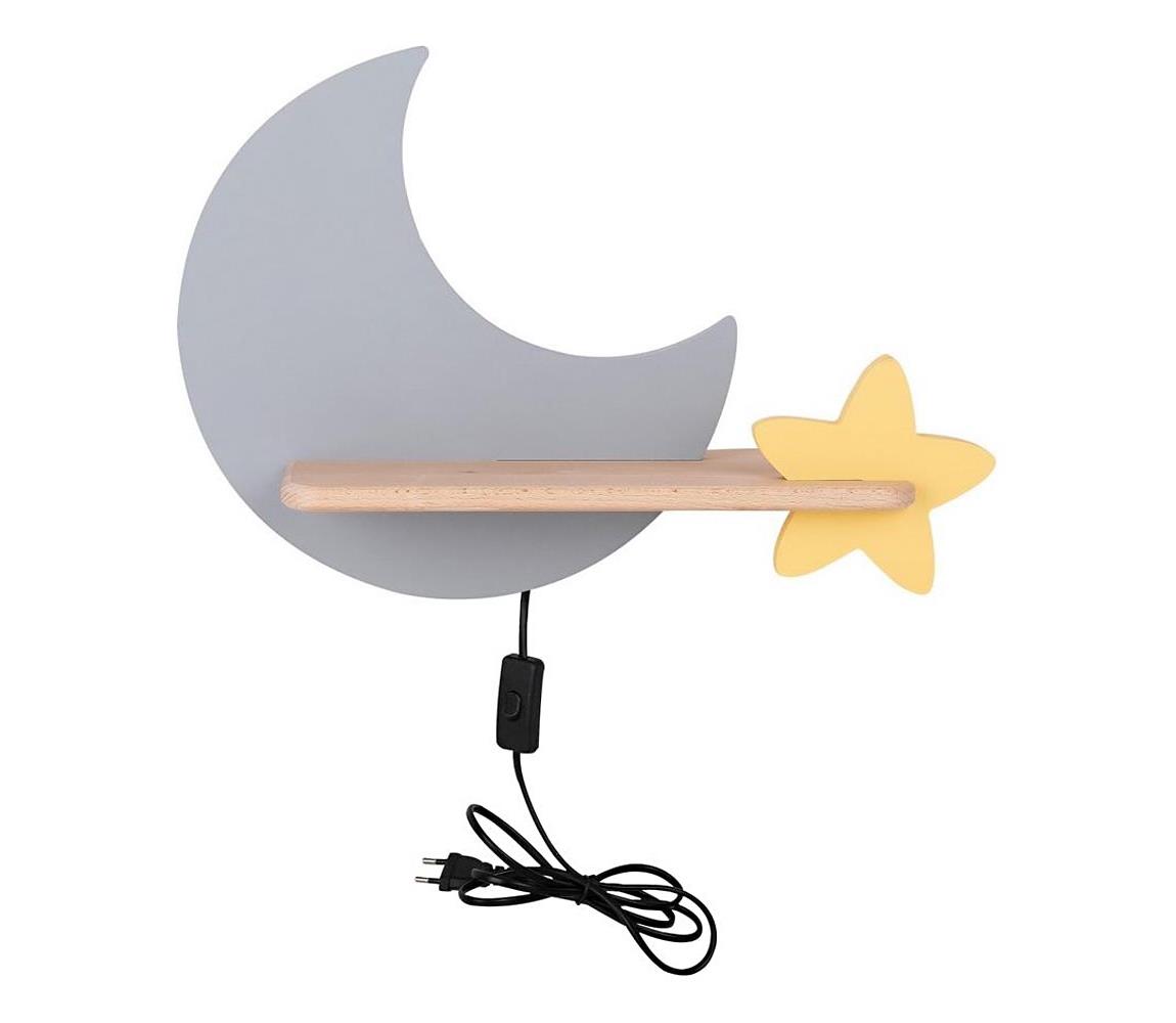 Aplică LED pentru copii cu raft MOON LED/5W/230V