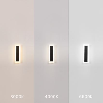 Aplica LED pentru exterior WOW LED/10W/230V 3000/4000/6500K 30 cm IP54 negru