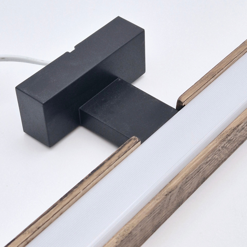 Aplică LED pentru oglindă Brilagi WOODY MIRROR LED/15W/230V IP44 stejar/negru