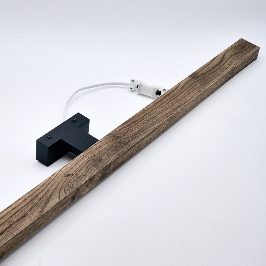 Aplică LED pentru oglindă Brilagi WOODY MIRROR LED/15W/230V IP44 stejar/negru