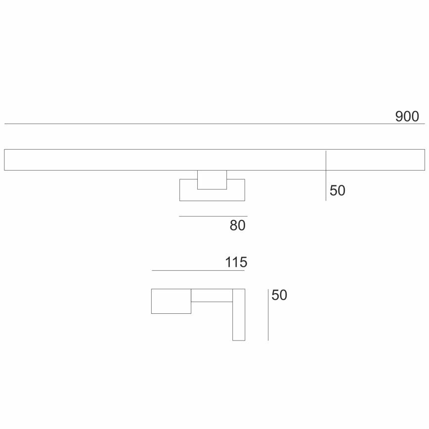 Aplică LED pentru oglindă Brilagi WOODY MIRROR LED/15W/230V IP44 stejar/negru