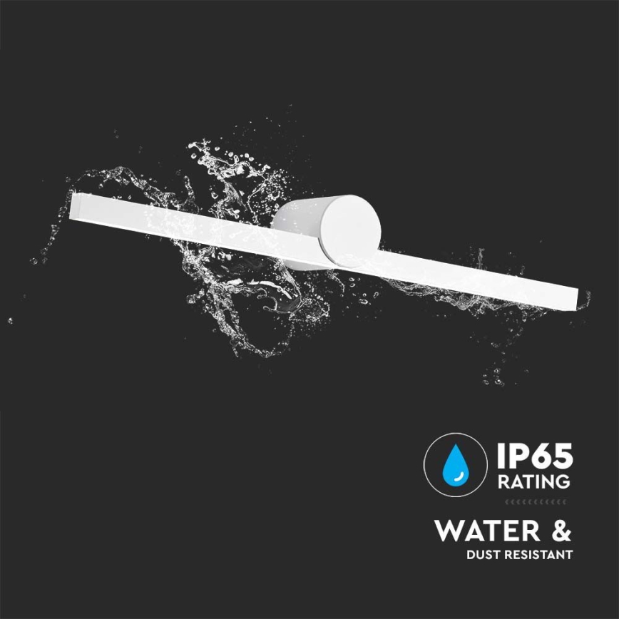 Aplica LED pentru oglindă de baie, 10W/230V, 4000K, IP65, albă