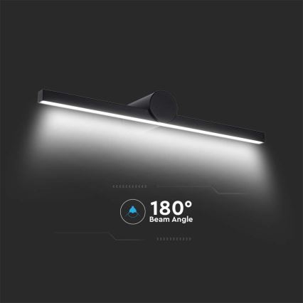 Aplica LED pentru oglindă de baie, 10W, 230V, 4000K, IP65, negru