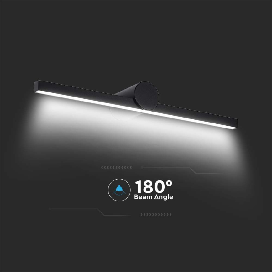 Aplica LED pentru oglindă de baie, 10W, 230V, 4000K, IP65, negru