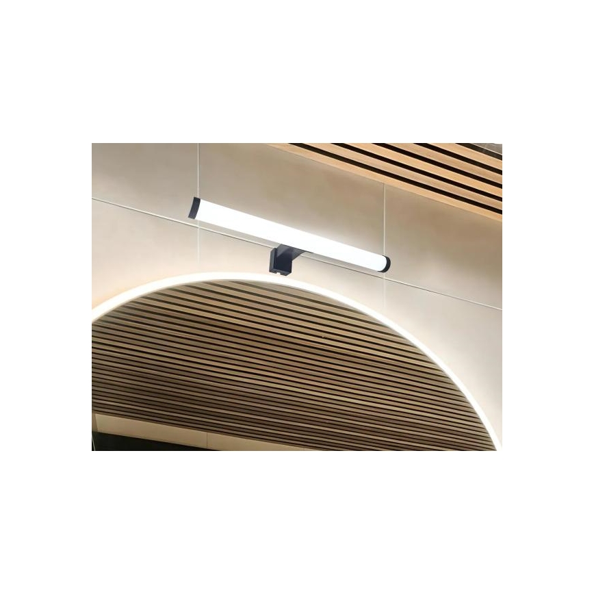 Aplica LED pentru oglindă de baie, 8W, 230V, 30 cm, IP44, neagră